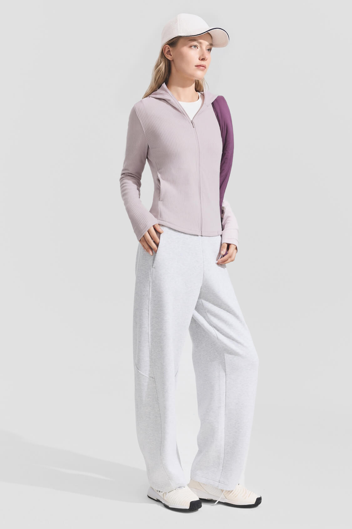 Damen-Fleecejacke mit schmaler Passform und Sonnenschutz UV008
