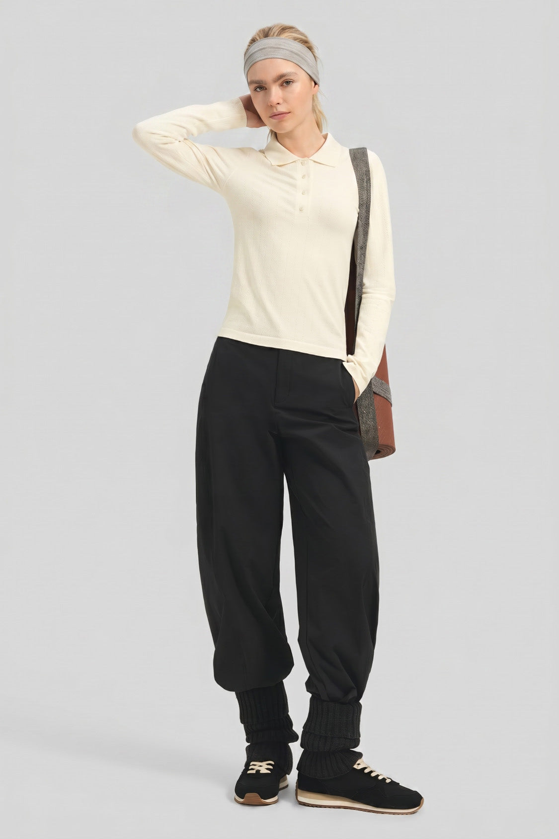 Damen-Baselayer-Polo aus nahtlosem Strick mit hoher Elastizität EL037