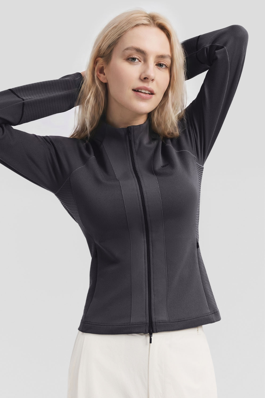 FullZipDry – Damen schnell trocknendes Shaping-Top mit durchgehendem Reißverschluss