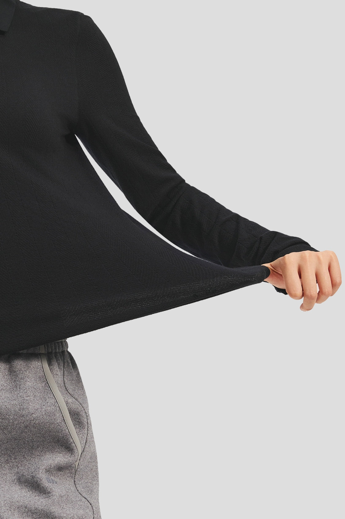 Damen-Baselayer-Polo aus nahtlosem Strick mit hoher Elastizität EL037