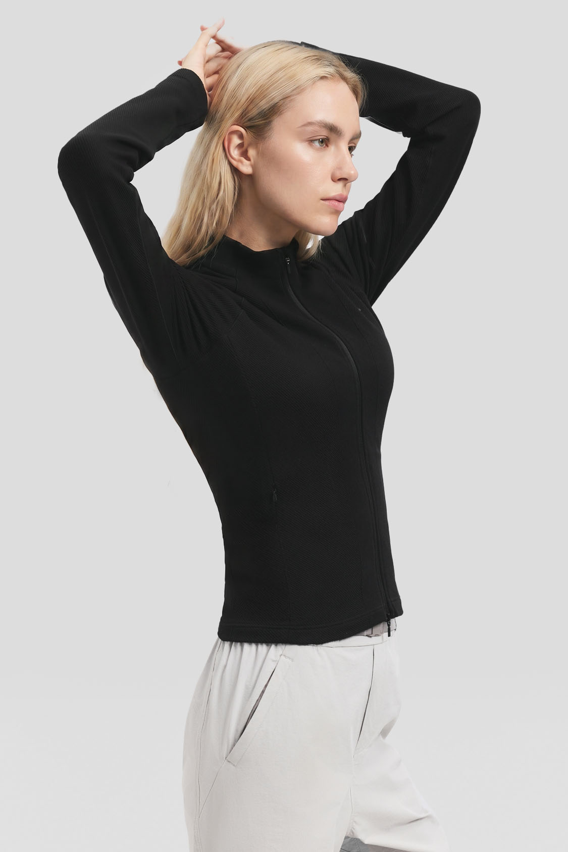 FullZipDry – Damen schnell trocknendes Shaping-Top mit durchgehendem Reißverschluss