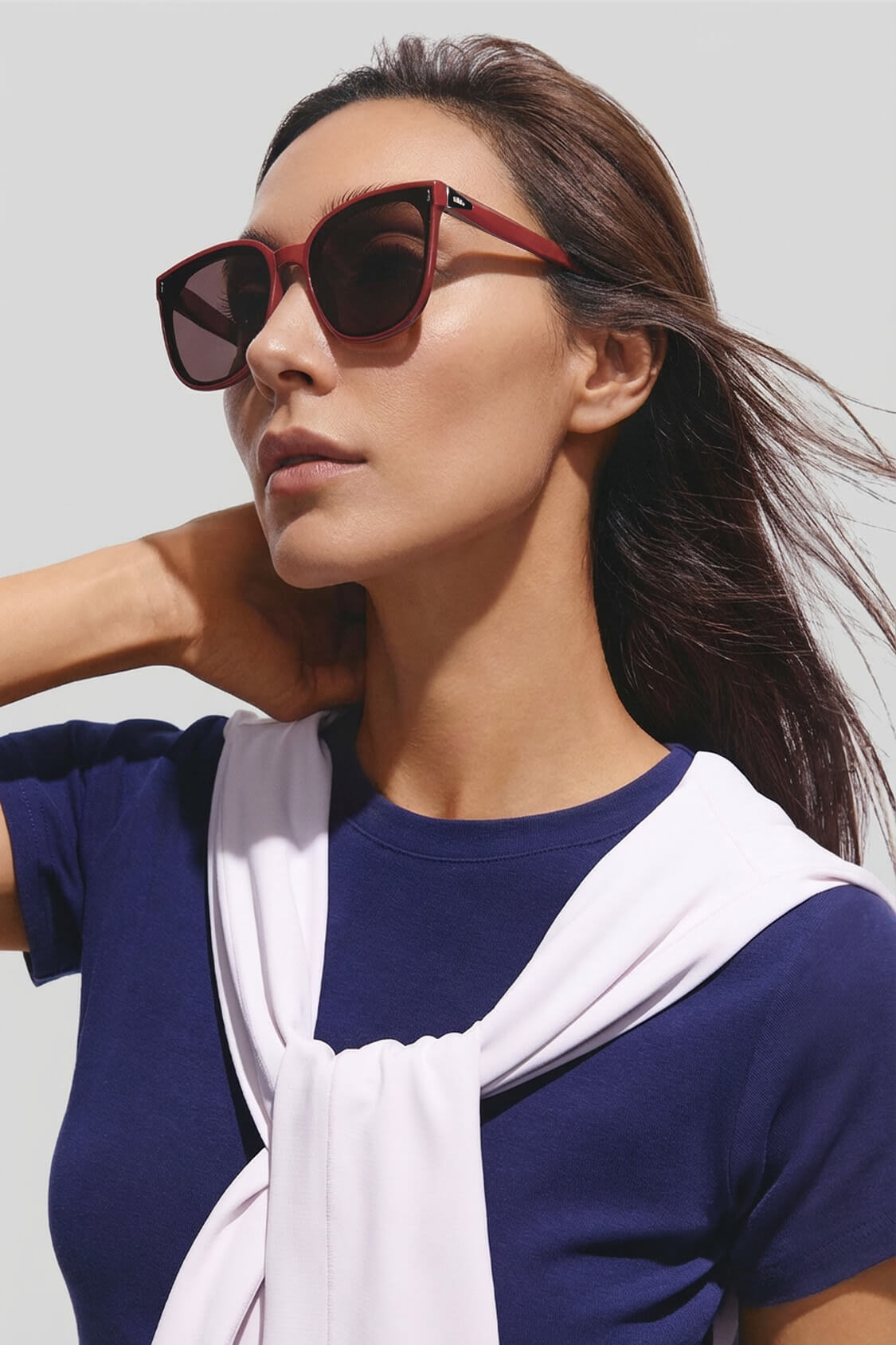 Oversized Square-Round Frame Sunglasses UV 400 FD020/FD421