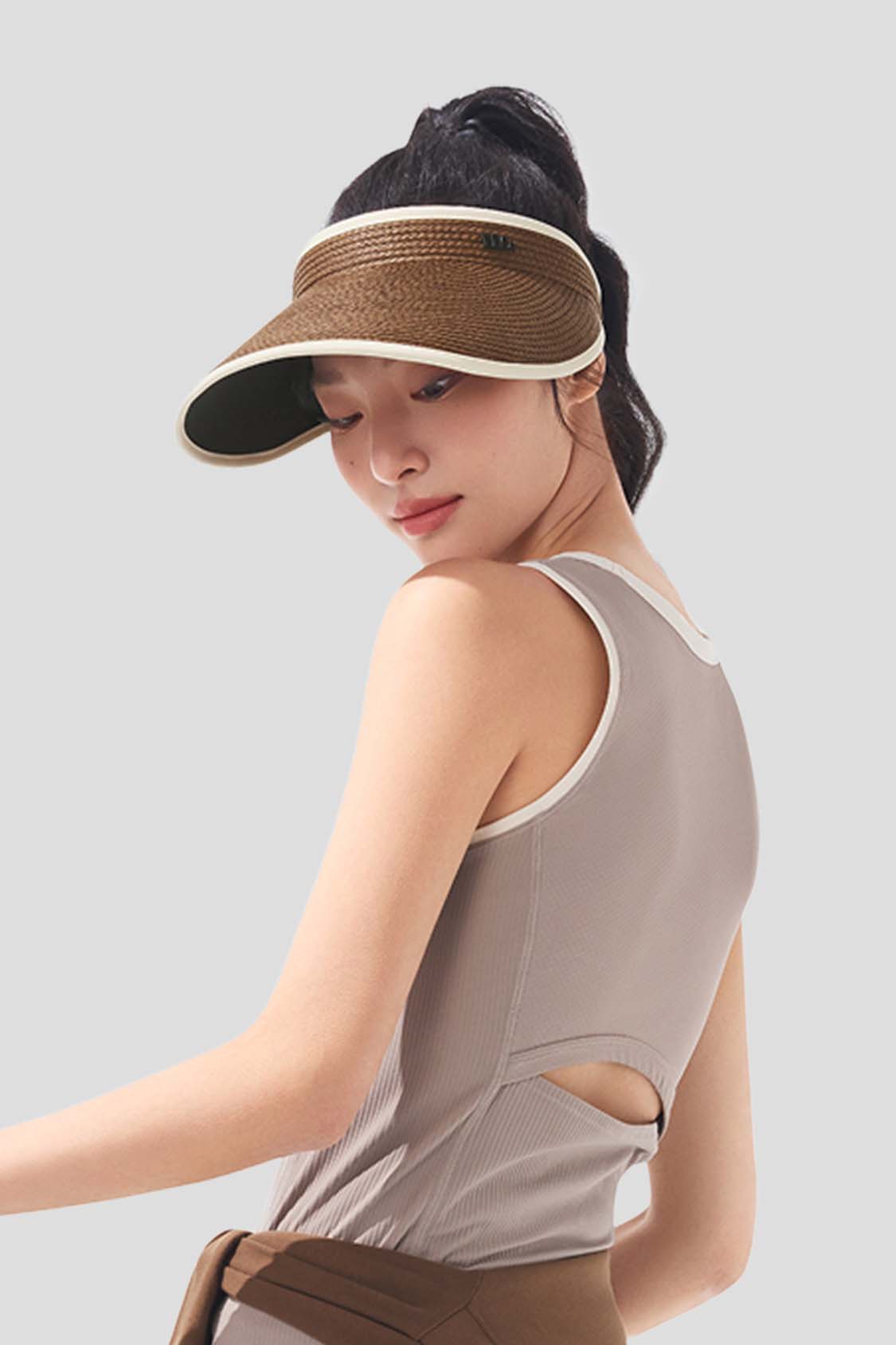 Guji Wide - Women's Sun Visor Hat UPF50+ BM569
