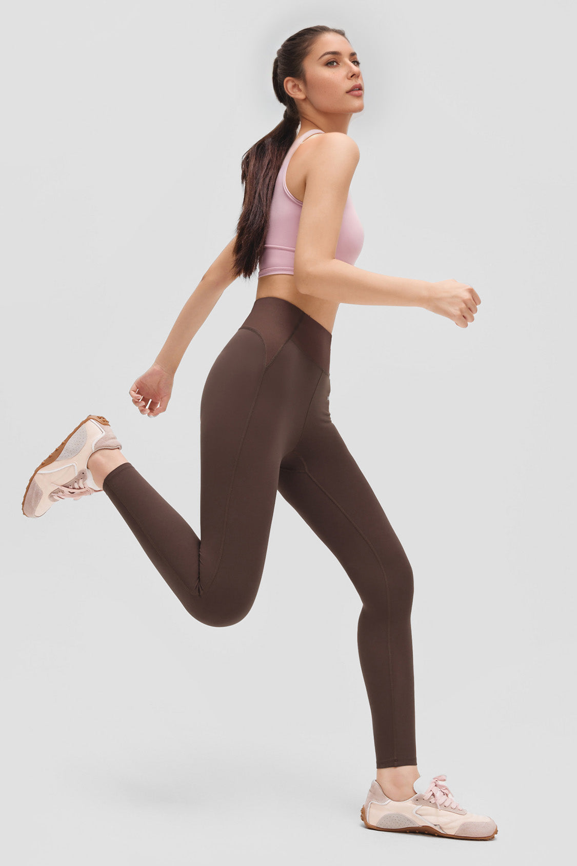 beneunder flexskin womens high stretch base layer leggings #color_brown