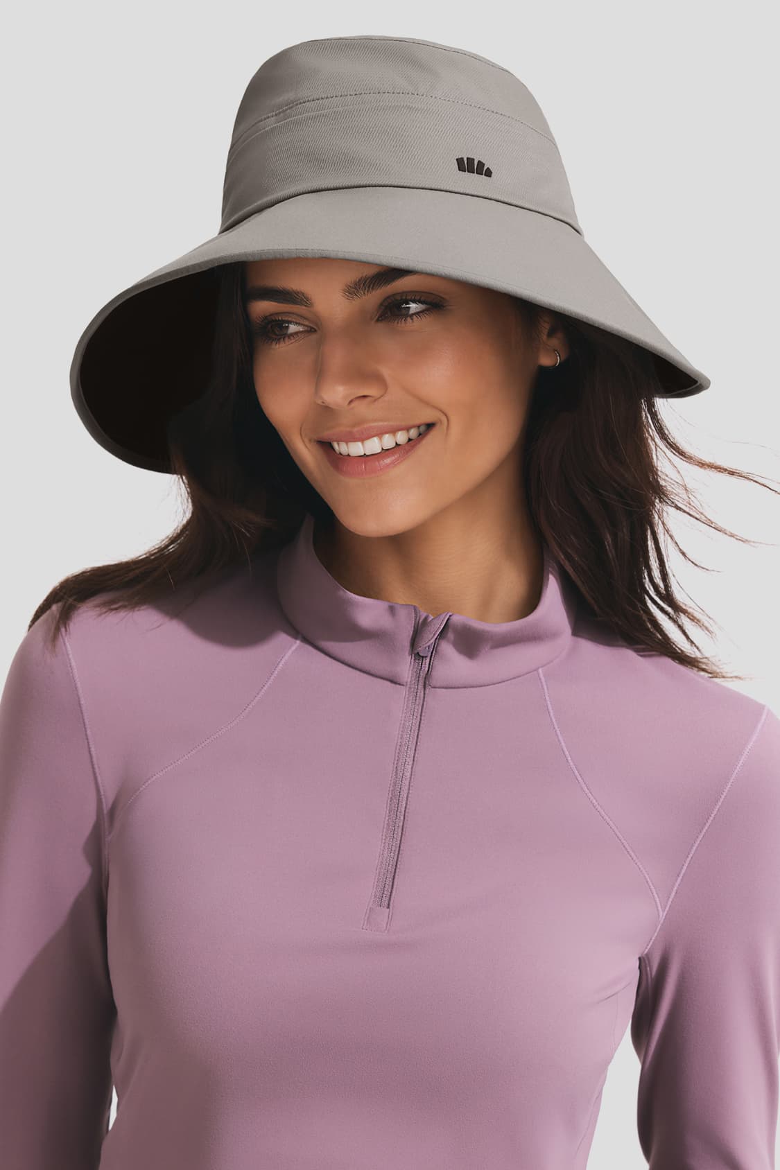 Bucket hat met brede rand en zonbescherming WR013