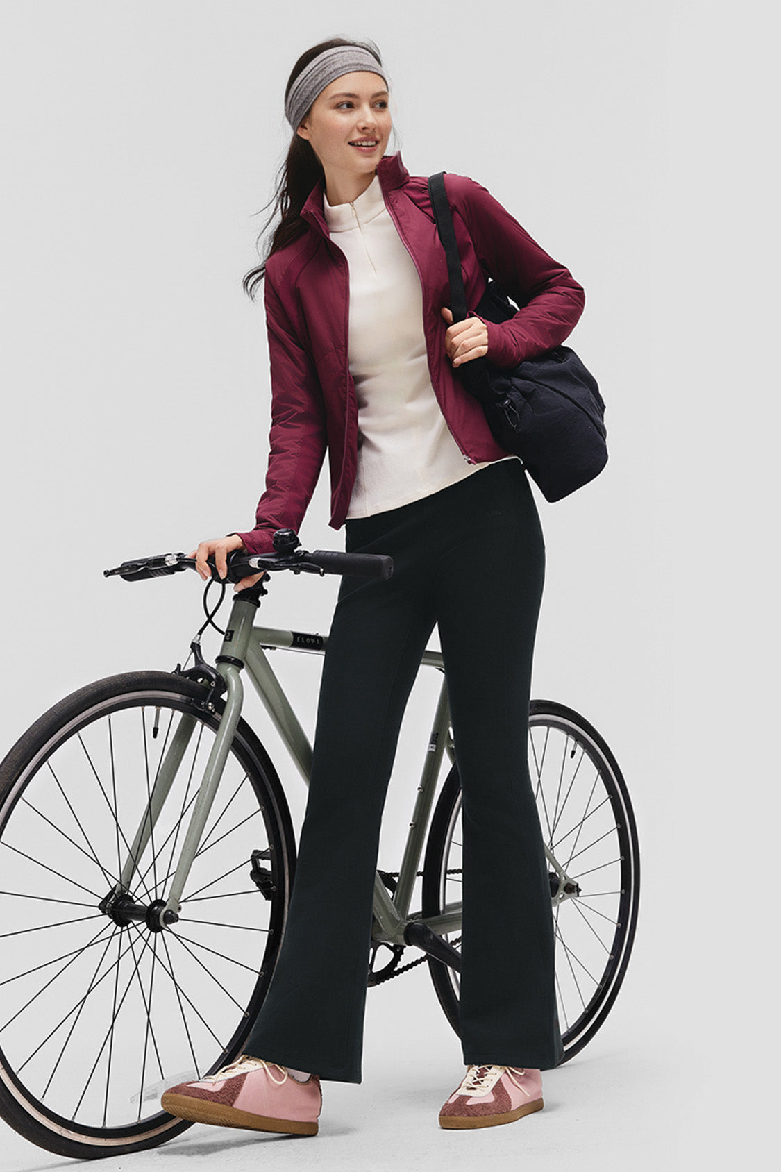 beneunder flareflex – women’s high-stretch thermal flare leggings #color_black