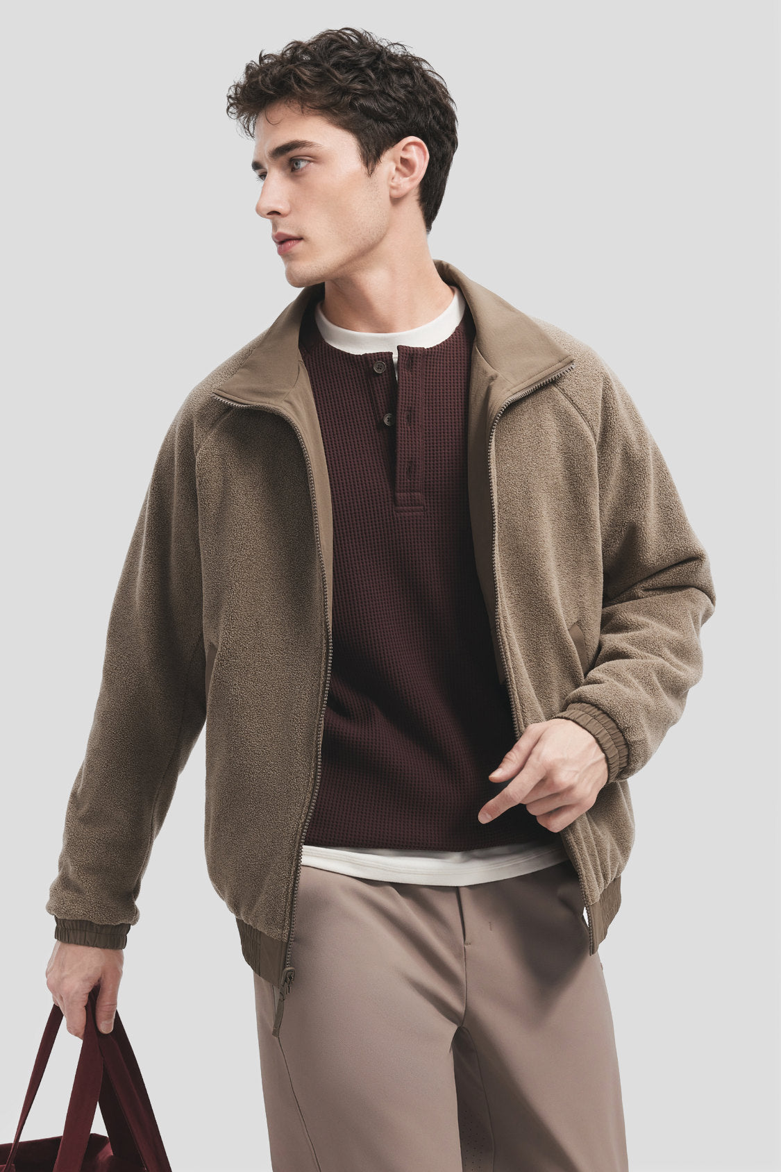 Giacca da uomo reversibile in pile micro e softshell (calore elevato) ST031
