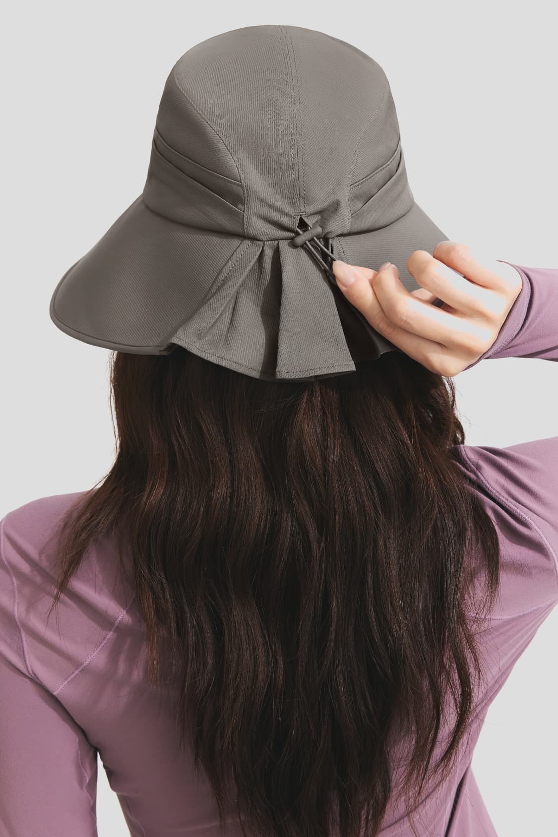 Bucket hat met brede rand en zonbescherming WR013