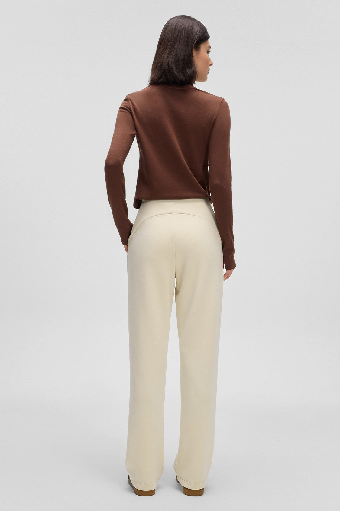 beneunder flexstraight womens high stretch straight leg pants #color_beige