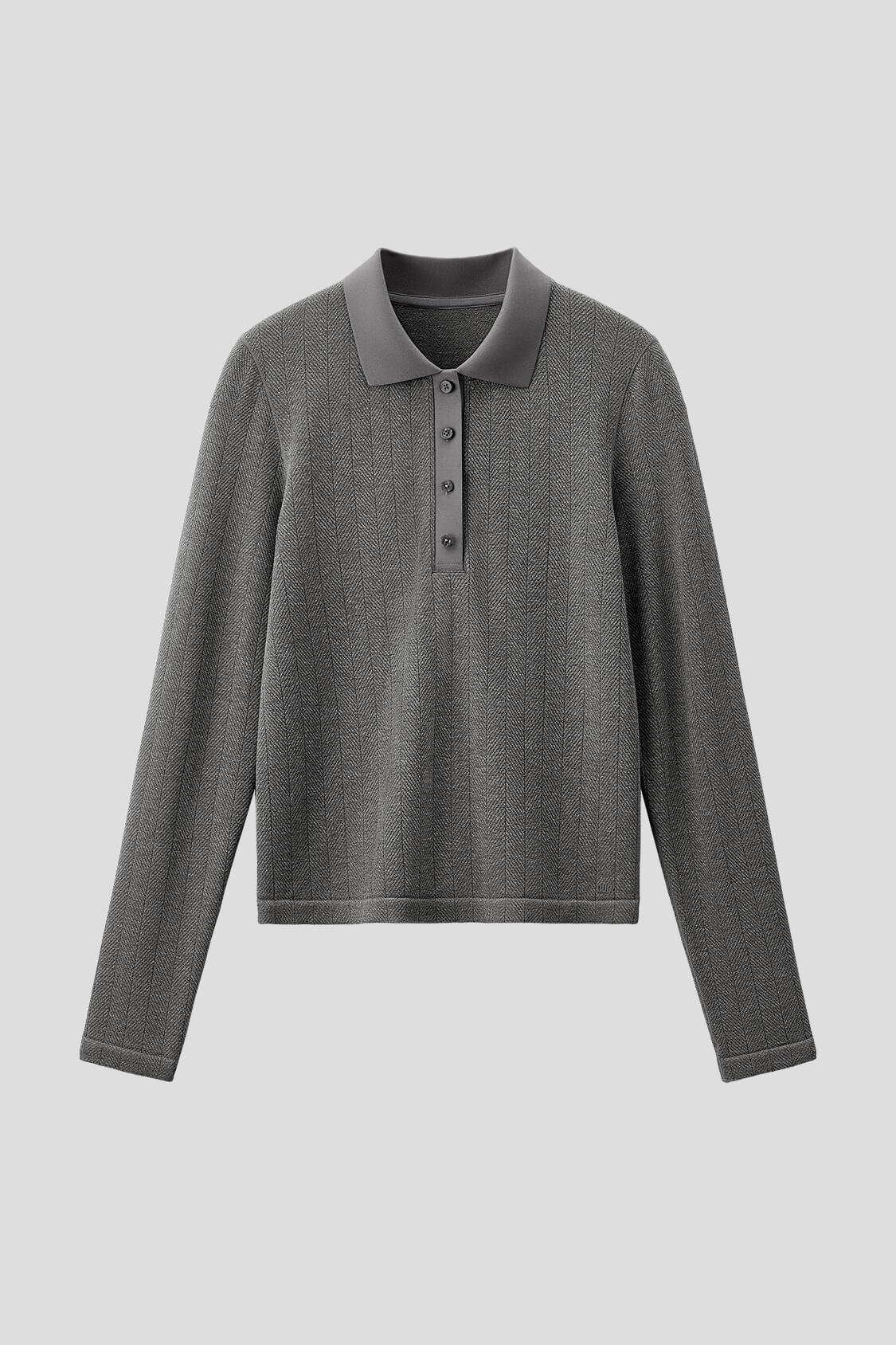 Damen-Baselayer-Polo aus nahtlosem Strick mit hoher Elastizität EL037
