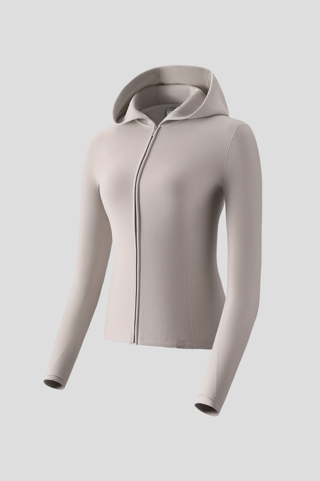 Haut à capuche pour femme en polaire très extensible, fermeture éclair à double sens, couche de base (chaleur intermédiaire) PM023