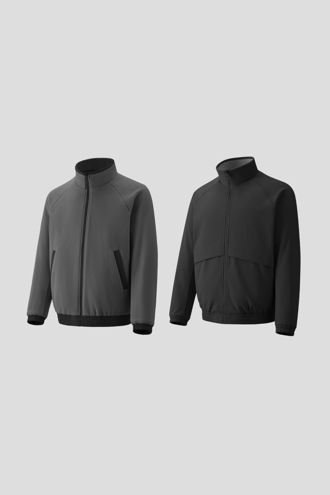 Giacca da uomo reversibile in pile micro e softshell (calore elevato) ST031