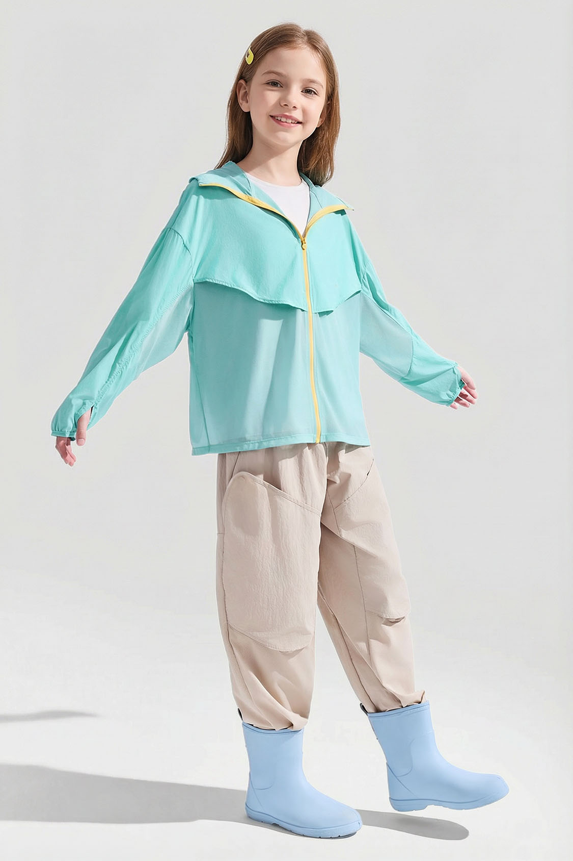 Chaqueta transpirable para niños con protección solar UPF 50+ AS008