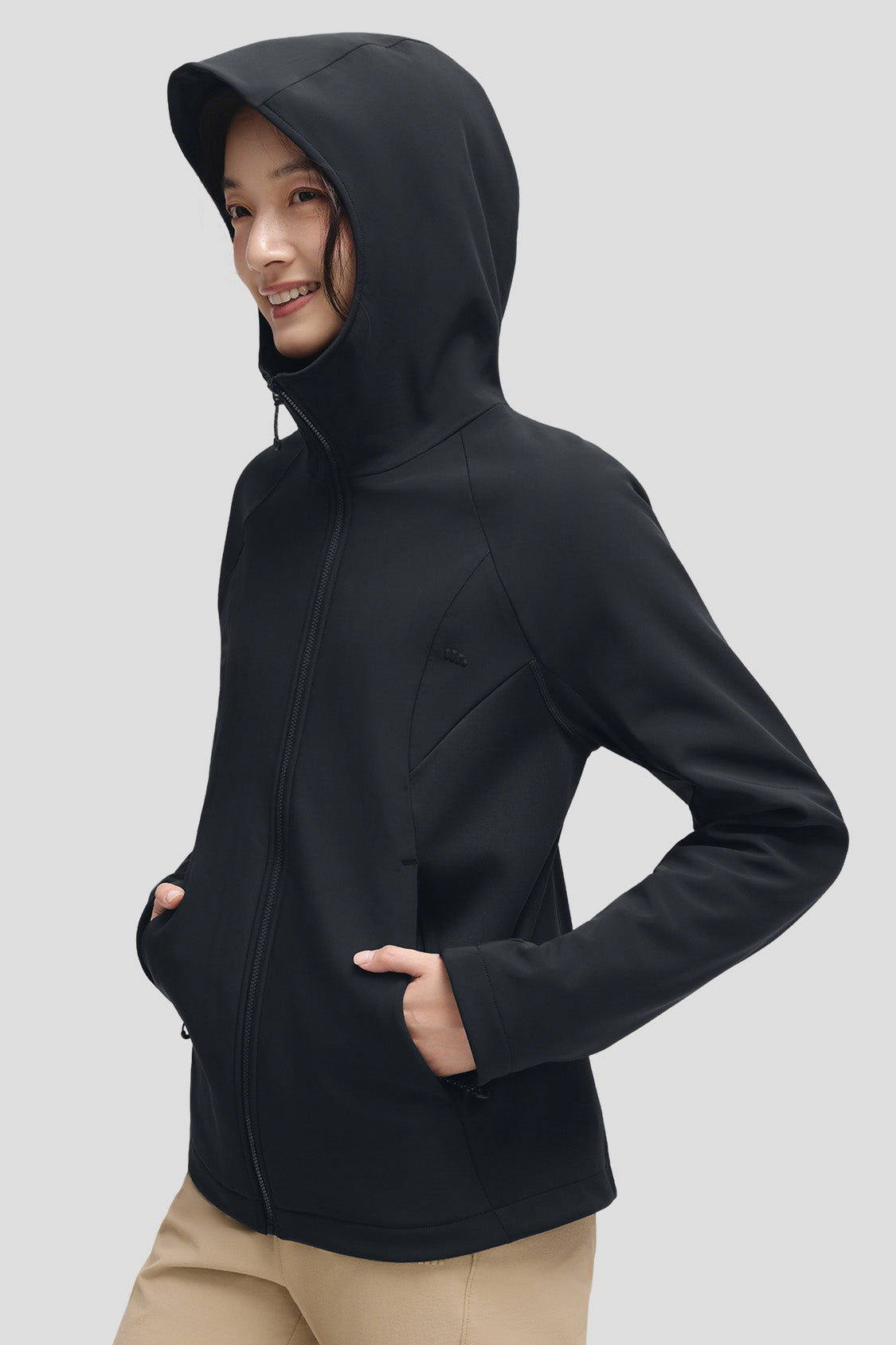 beneunder tritherm – women’s 3-in-1 hybrid insulated softshell jacket (extra warm) #color_black