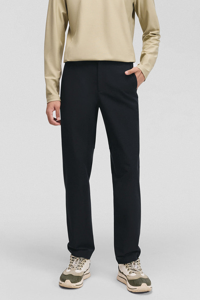 beneunder summitshell mens softshell straight leg pants #color_black