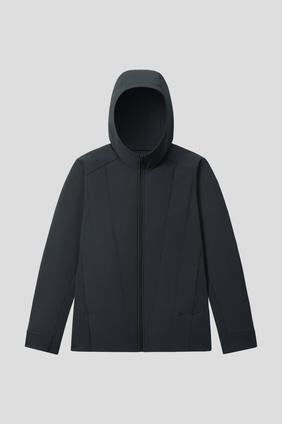 beneunder hoodflex mens medium warmth hooded stretch fleece vest #color_black