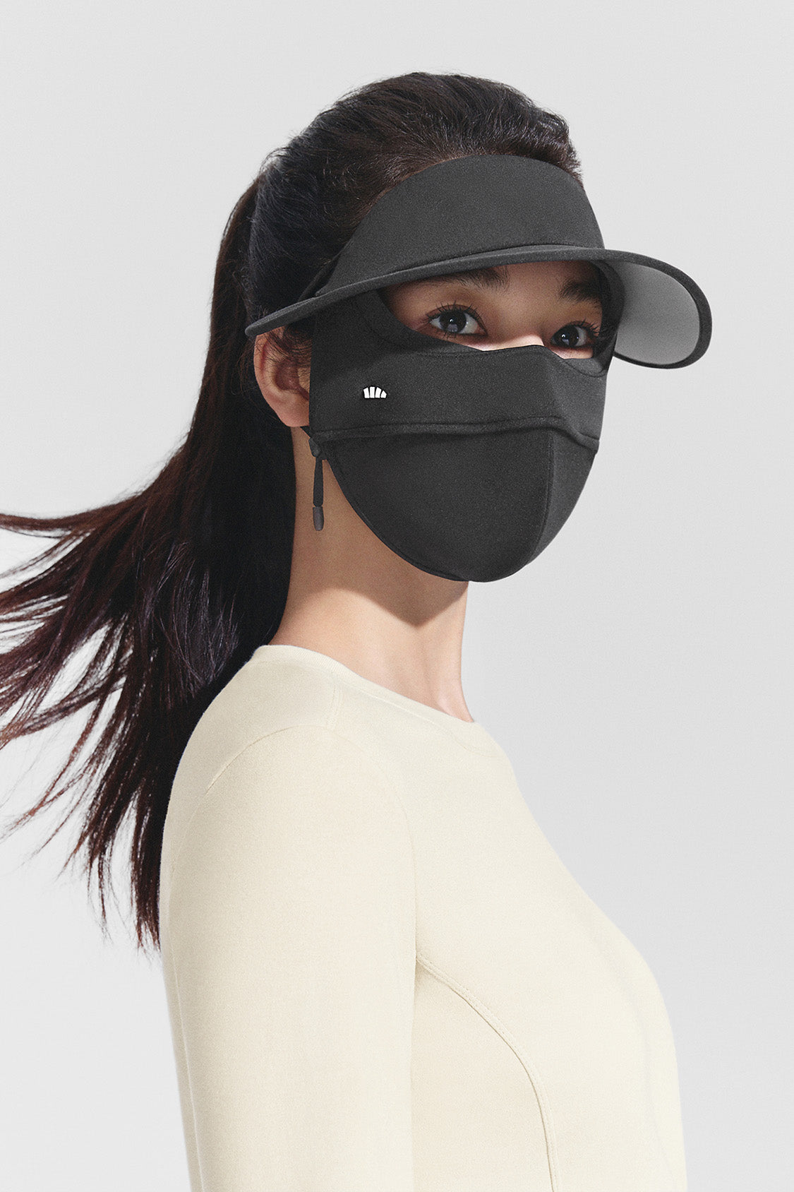 beneunder breezeshield womens all season bare touch face shield upf50 #color_black