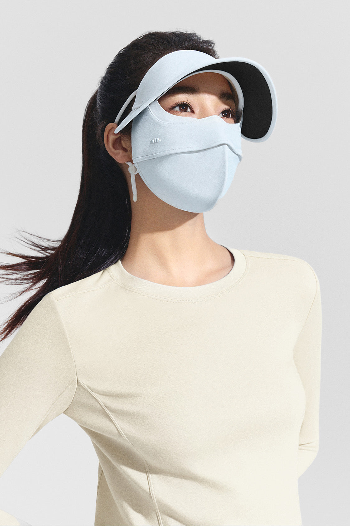 beneunder breezeshield womens all season bare touch face shield upf50 #color_blue