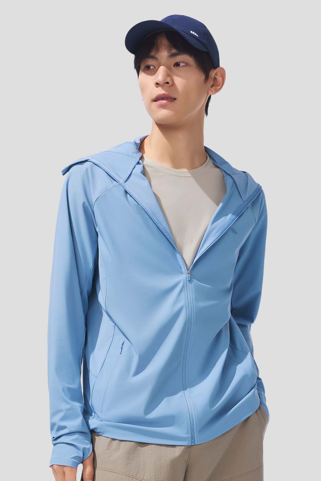 beneunder men's sun protection jacket #color_blue