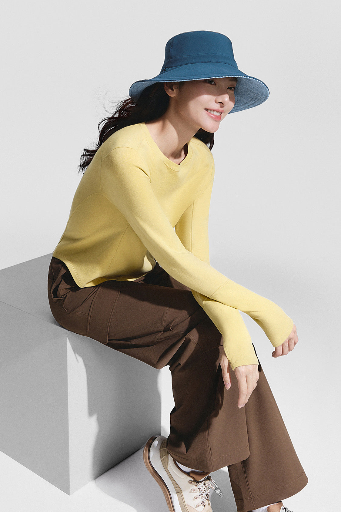 women’s dual-sided ventilated sun hat upf50+ #color_blue