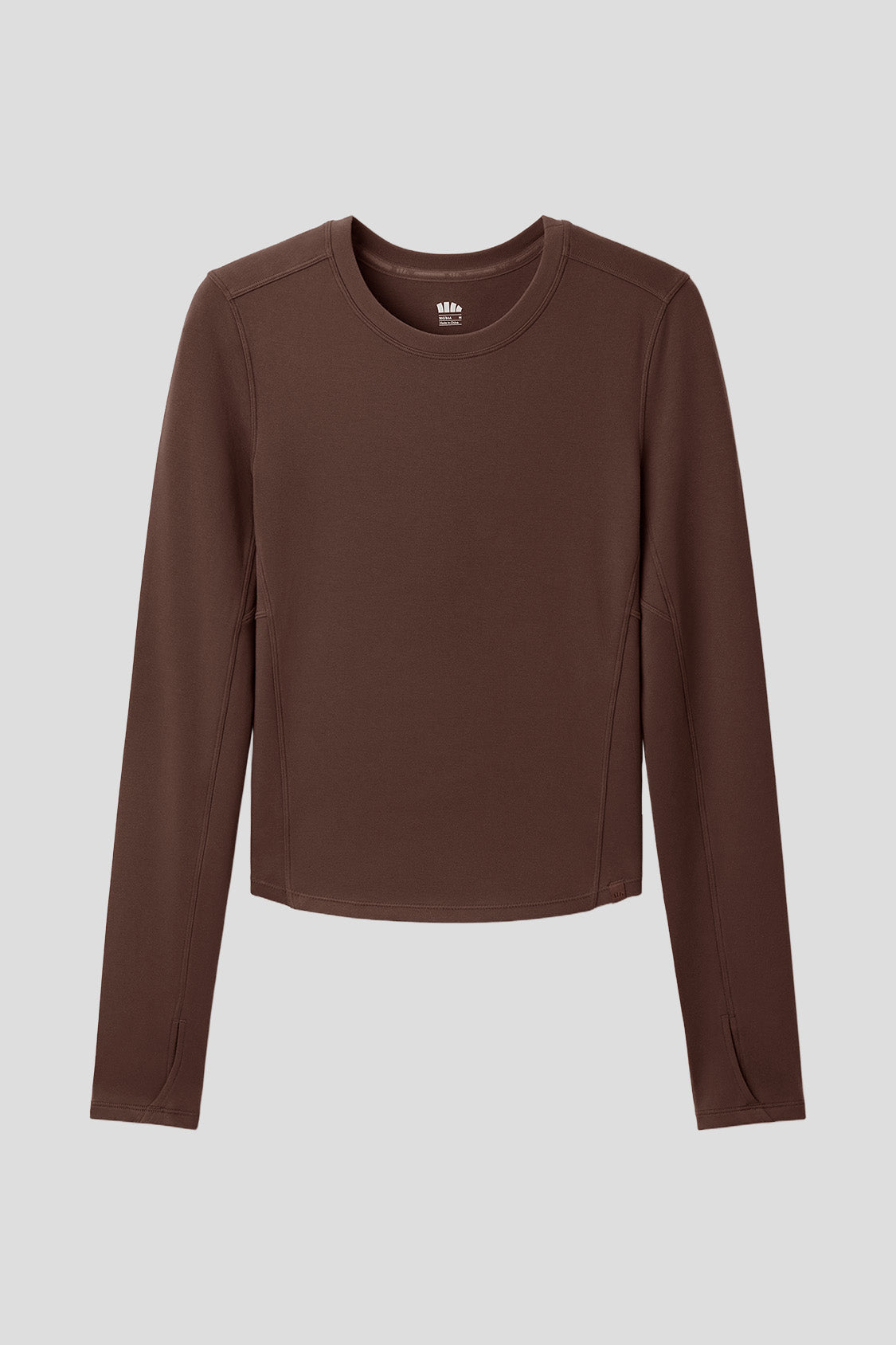 beneunder cozyflex womens stretch cotton long sleeve top#color_brown