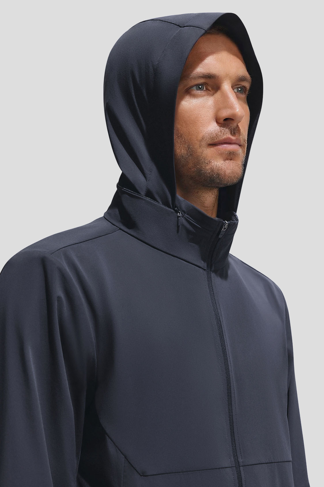 Men’s Packable-Hood Quick-Dry Sun Protection Jacket UPF 100+ DS007