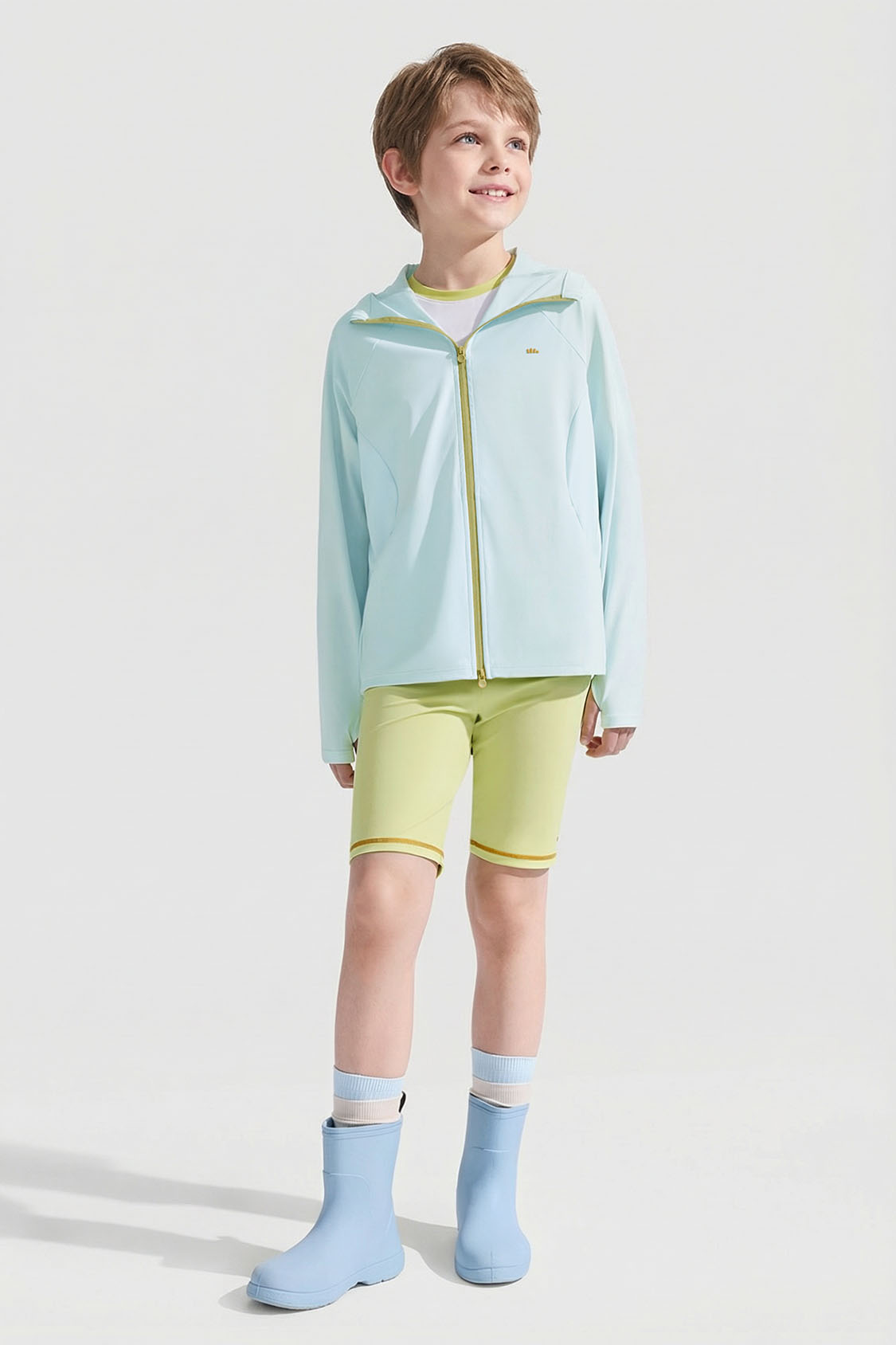 Kinder Schnell trocknende Stretch-Sonnenschutzjacke UPF 50+ DS008