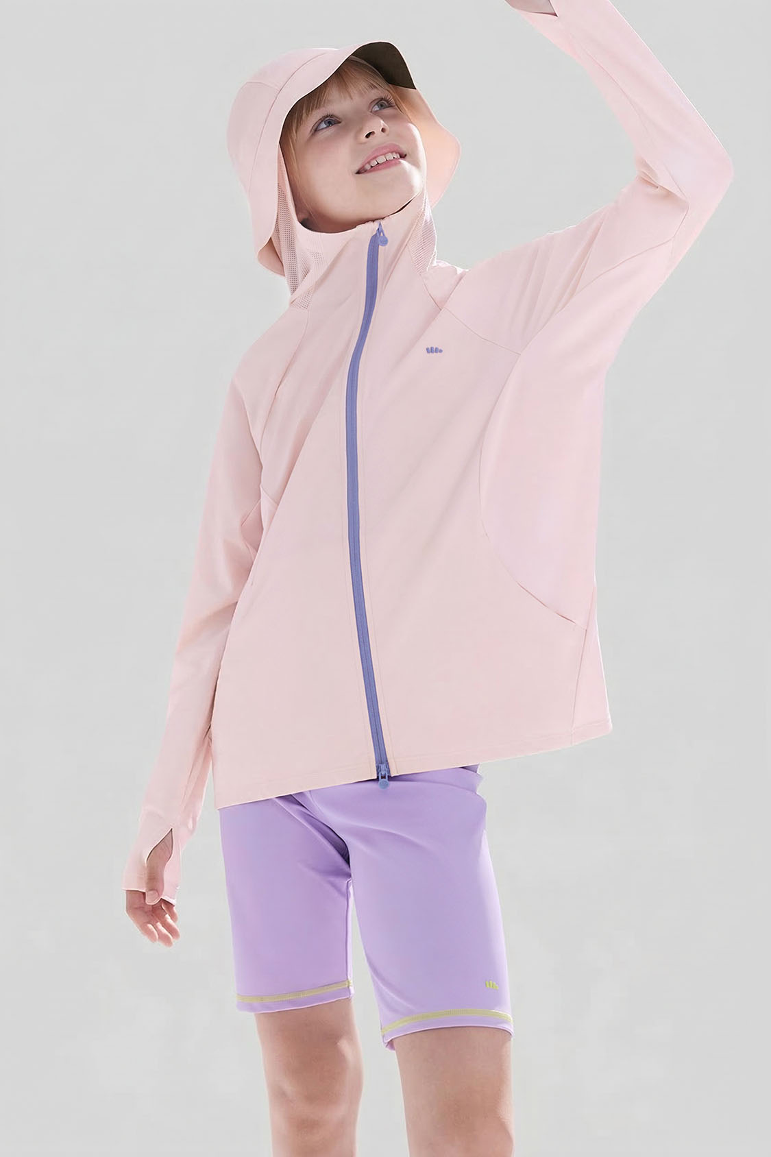 Kinder Schnell trocknende Stretch-Sonnenschutzjacke UPF 50+ DS008
