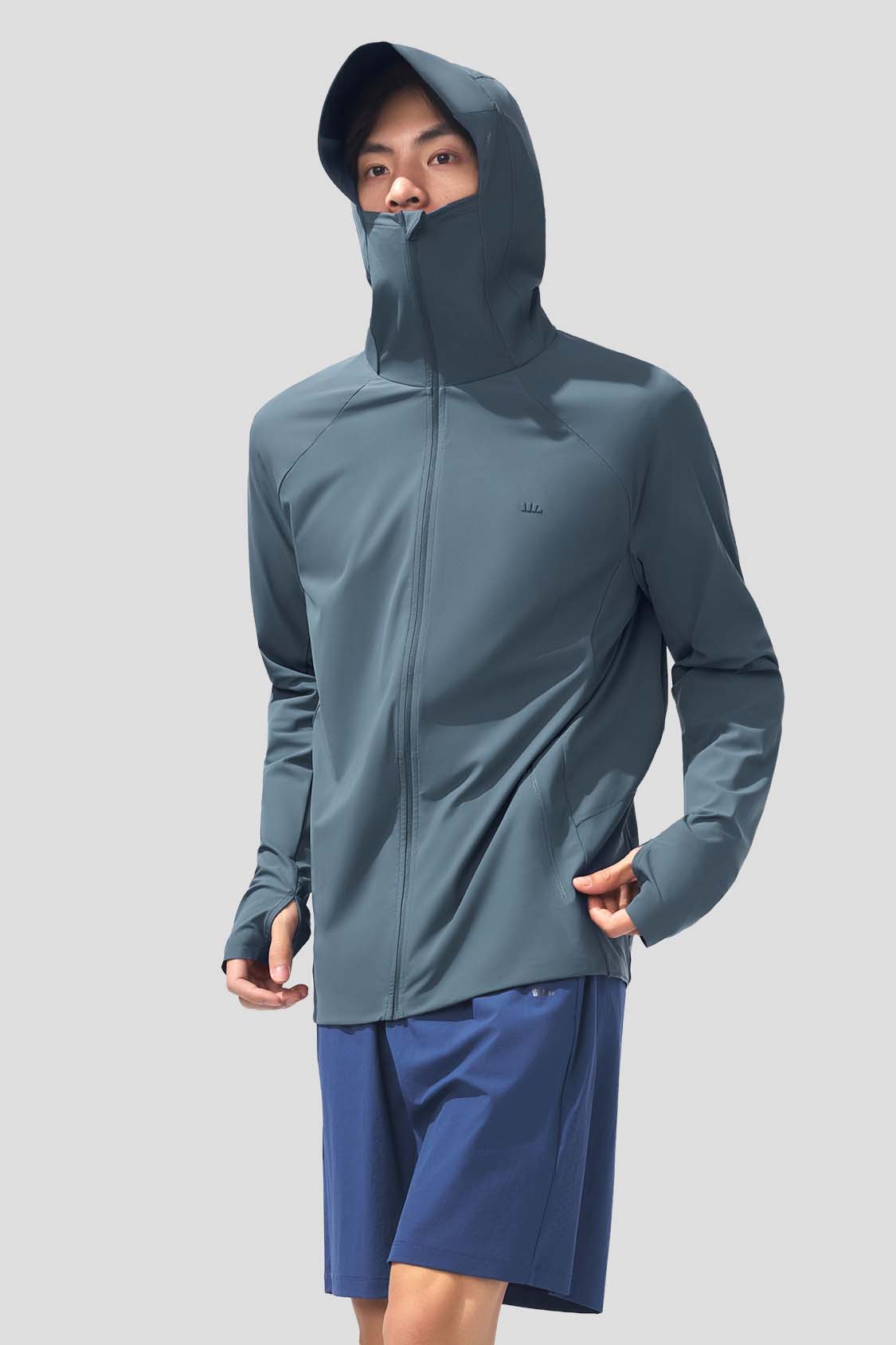 beneunder men's sun protection jacket #color_deep gray