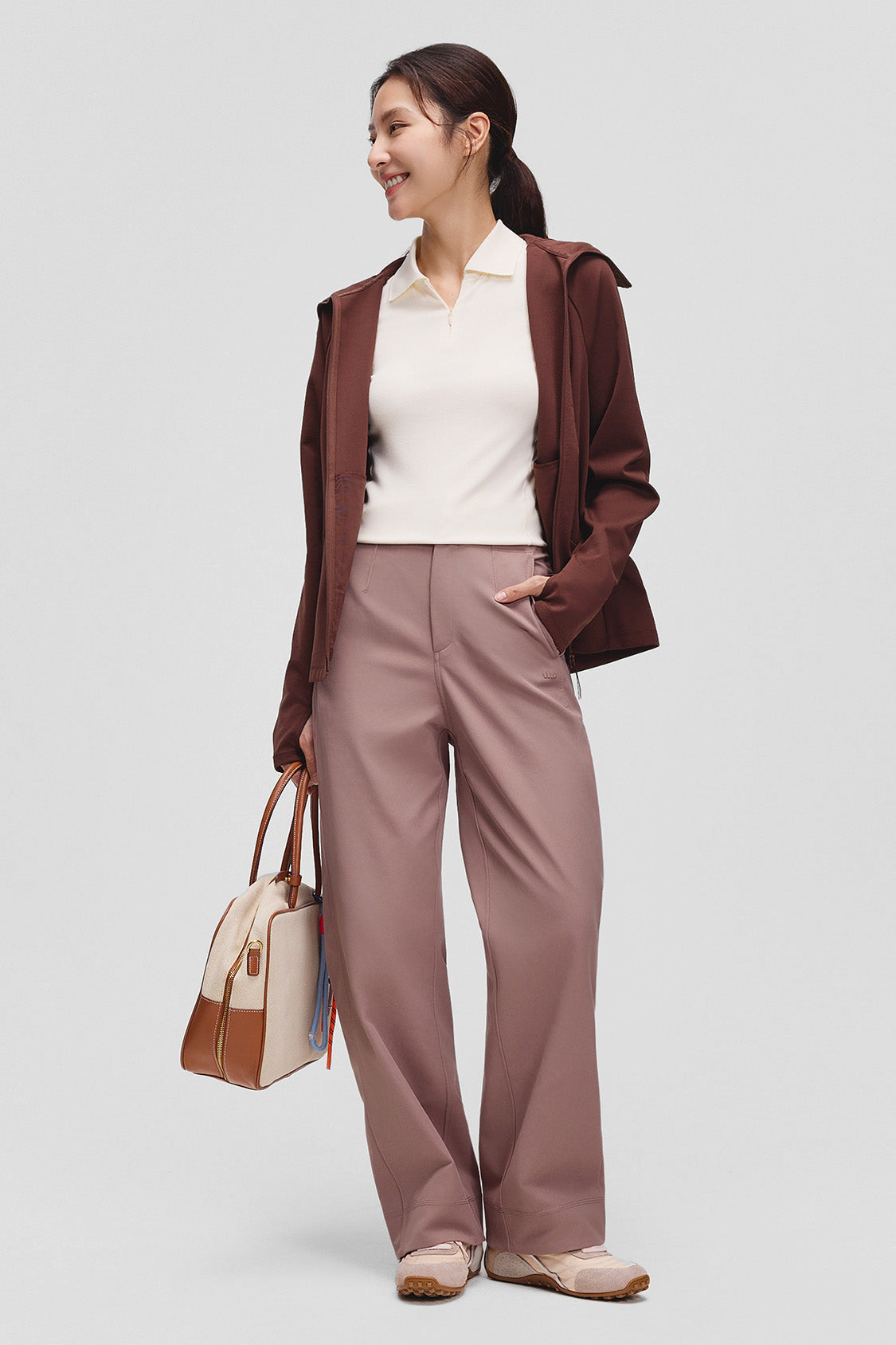 beneunder wrinkleaway womens easy care straight leg pants #color_dusty rose