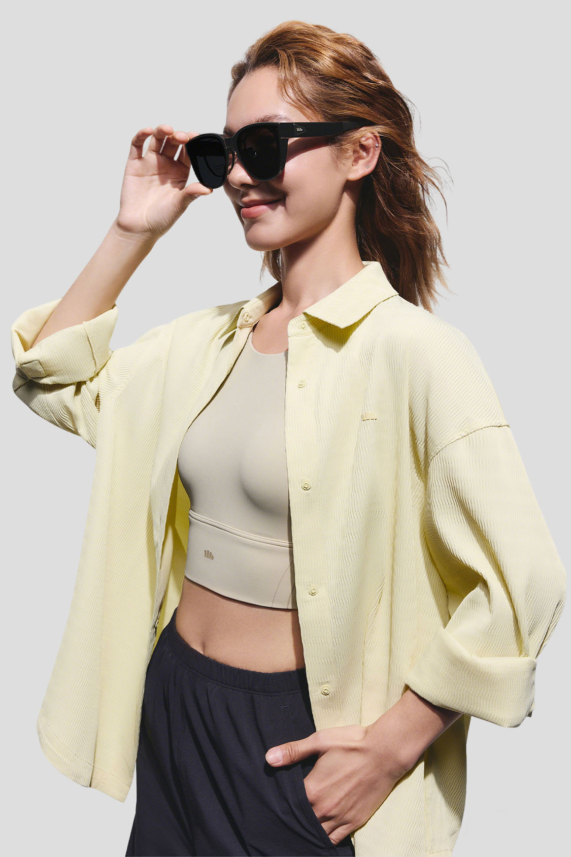 Square-Round Frame Prescription Fit-Over Sunglasses UV 400 FD008