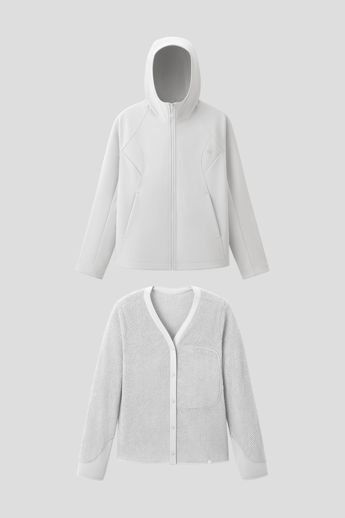 beneunder tritherm – women’s 3-in-1 hybrid insulated softshell jacket (extra warm) #color_gray