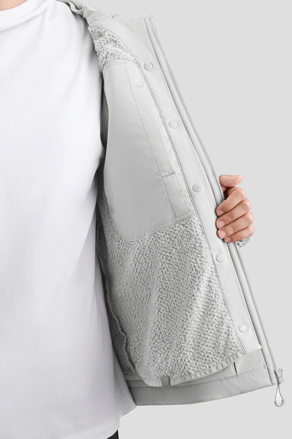 beneunder tritherm – women’s 3-in-1 hybrid insulated softshell jacket (extra warm) #color_gray