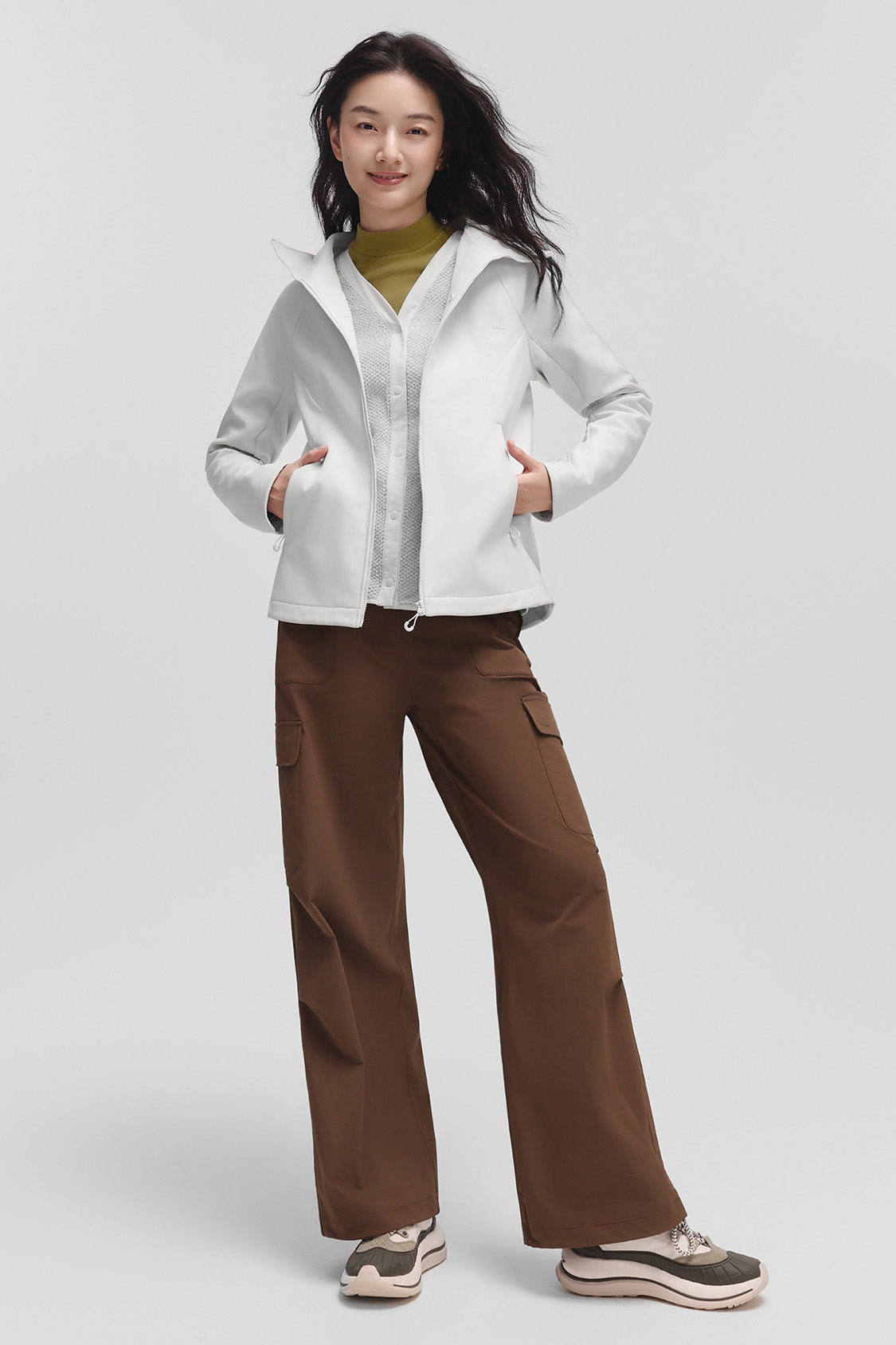 beneunder tritherm – women’s 3-in-1 hybrid insulated softshell jacket (extra warm) #color_gray