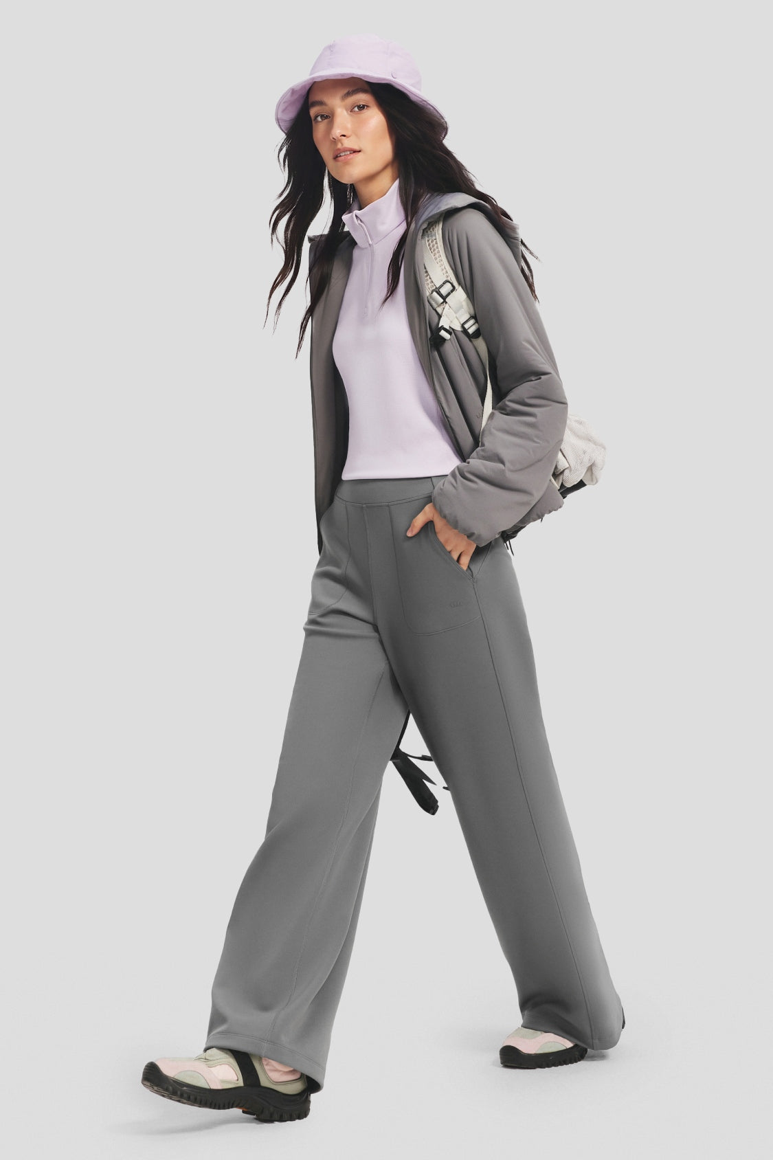 Women's High-Stretch Wide-Leg Pants (High Warmth) EL016