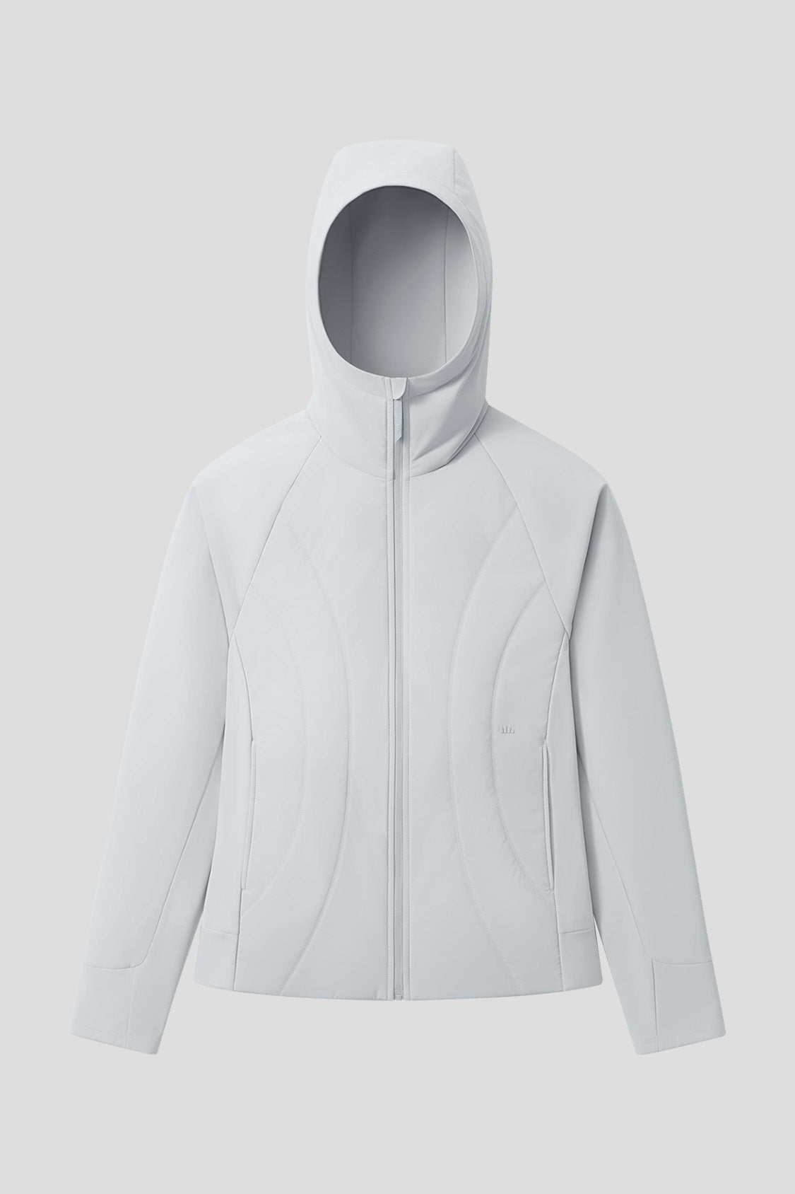 beneunder hoodbreeze womens medium warmth hooded stretch fleece jacket #color_gray