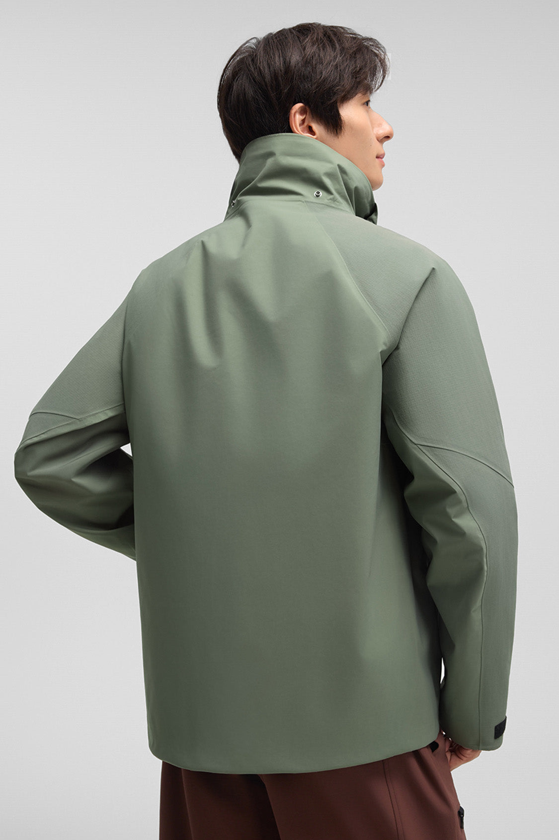 beneunder trailguard – men’s stretch insulated shell jacket (removable hood, warm liner) #color_green