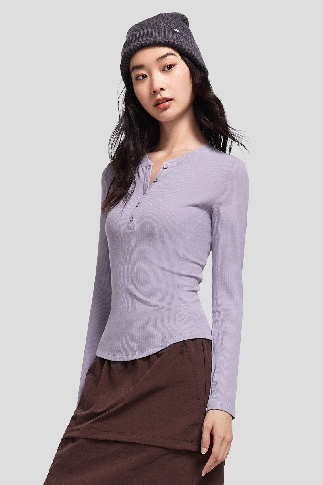 HenleyHaven – Women’s Henley Base Layer Long Sleeve Shirt