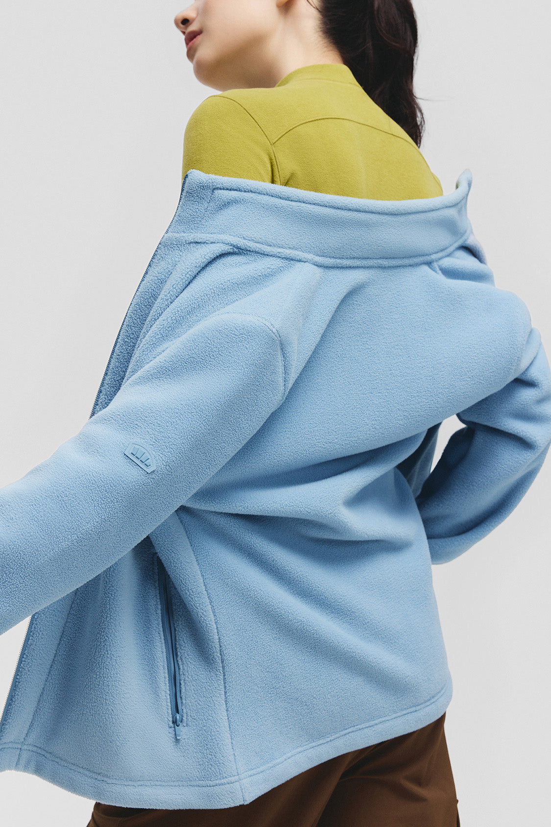 beneunder slimtherm womens light warmth slim fit fleece jacket#color_light blue