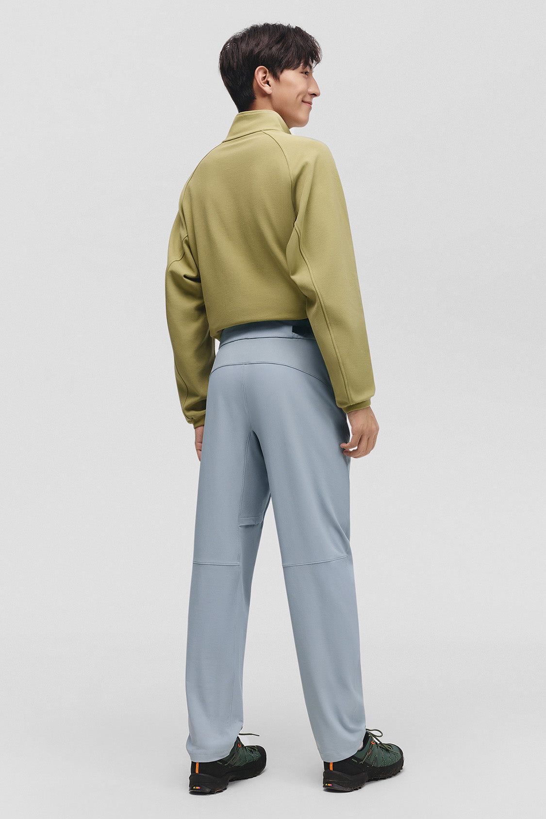 beneunder summitshell mens softshell straight leg pants #color_light gray