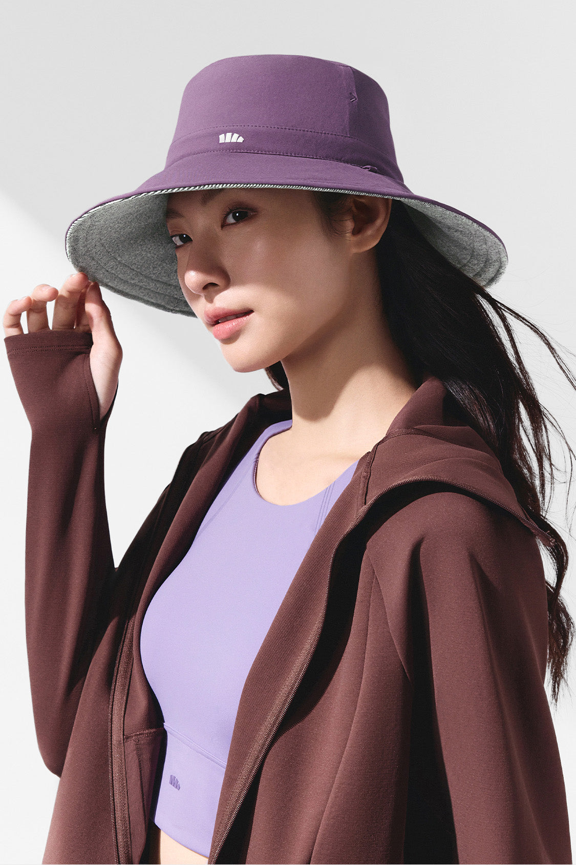 women’s dual-sided ventilated sun hat upf50+ #color_purple
