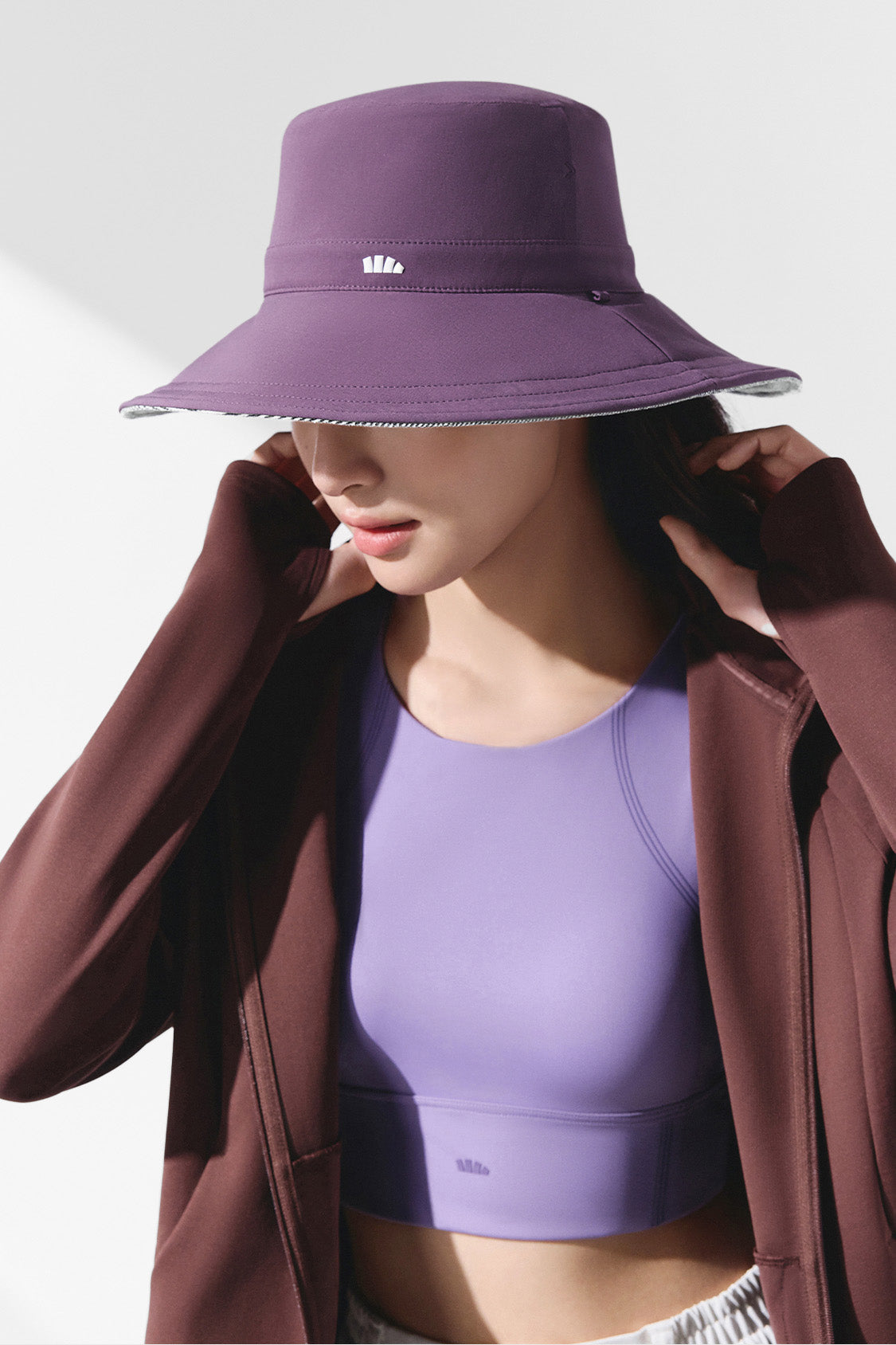 women’s dual-sided ventilated sun hat upf50+ #color_purple
