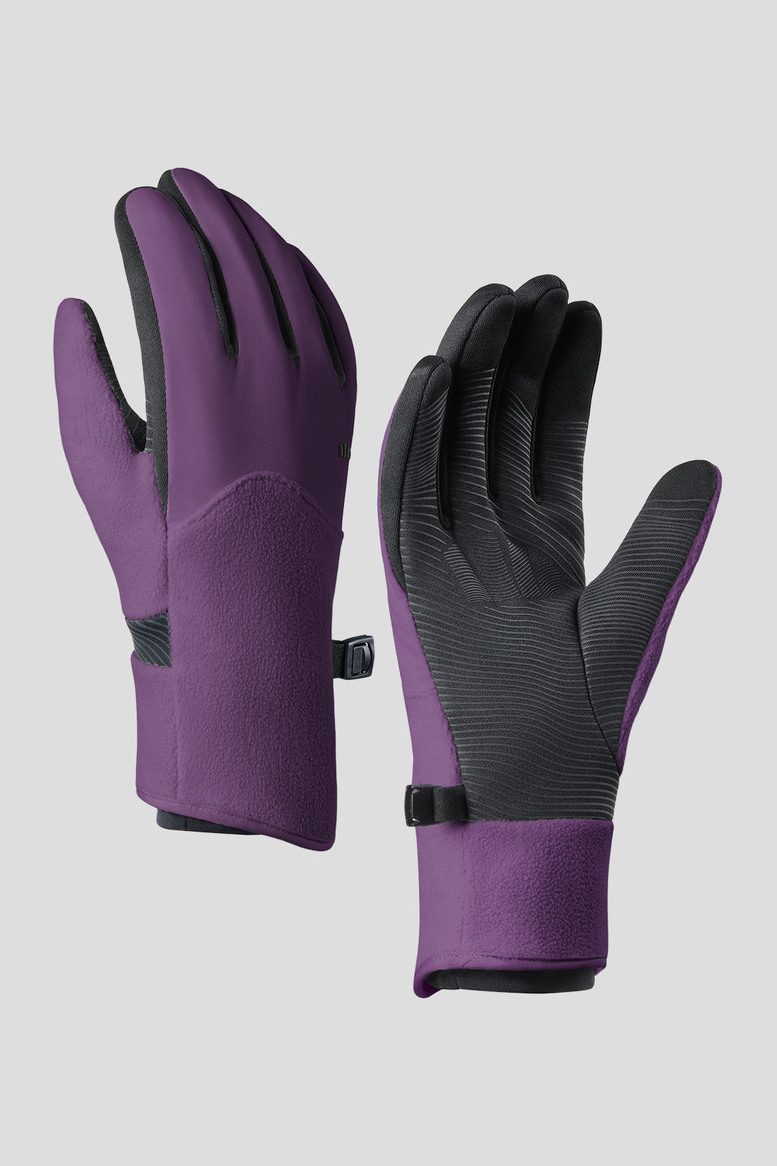 beneunder glovetherm unisex thermal fleece gloves #color_purple