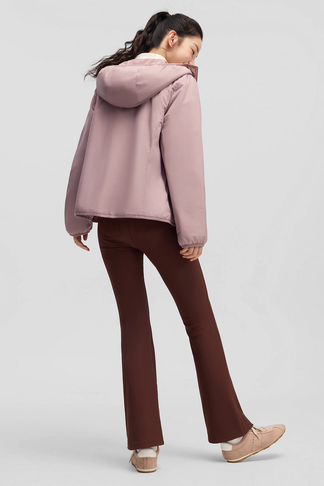 beneunder hoodtrail womens medium warmth hooded fleece jacket #color_taupe