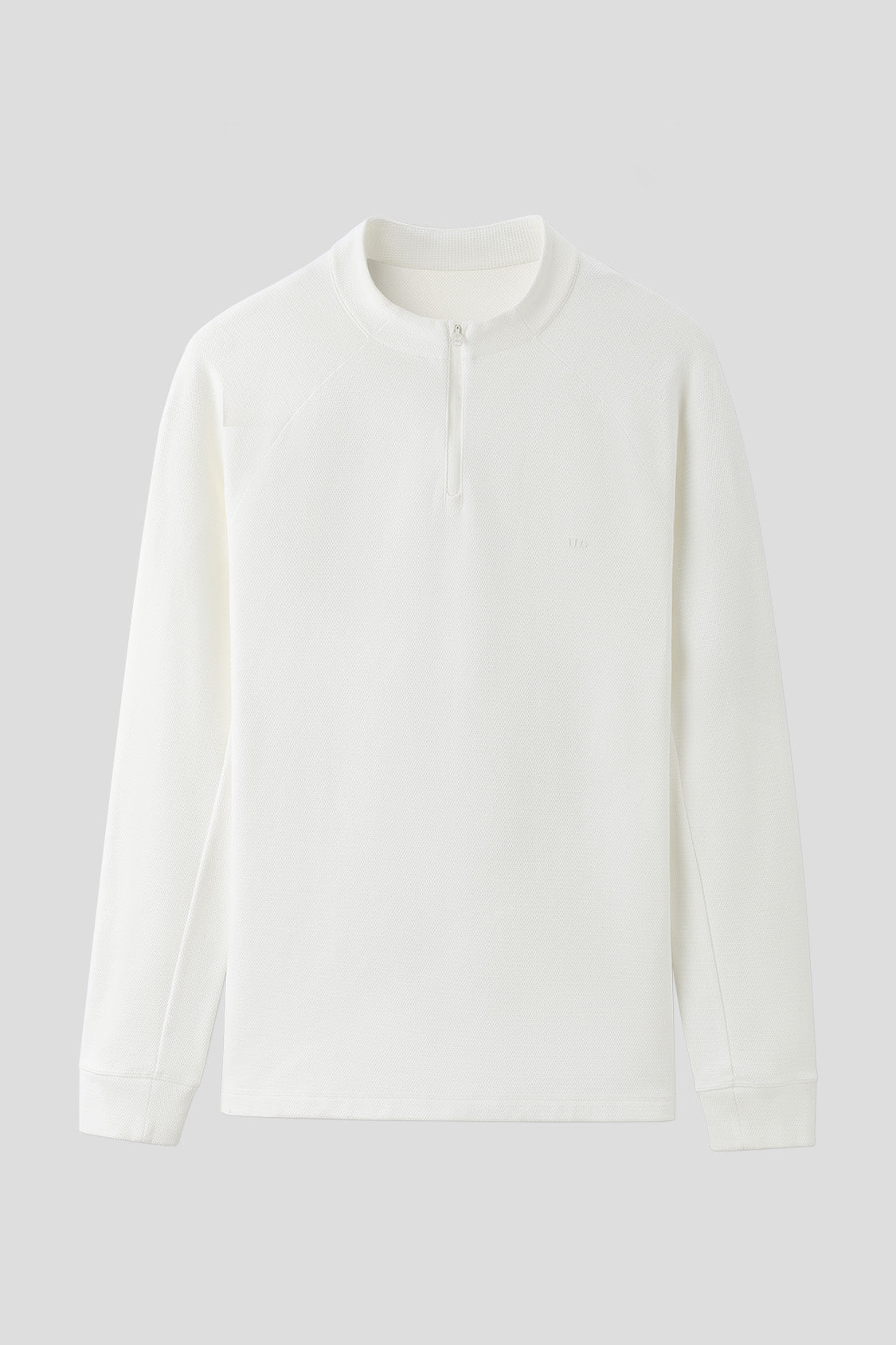 beneunder wickcore mens stand collar wicking base layer #color_white