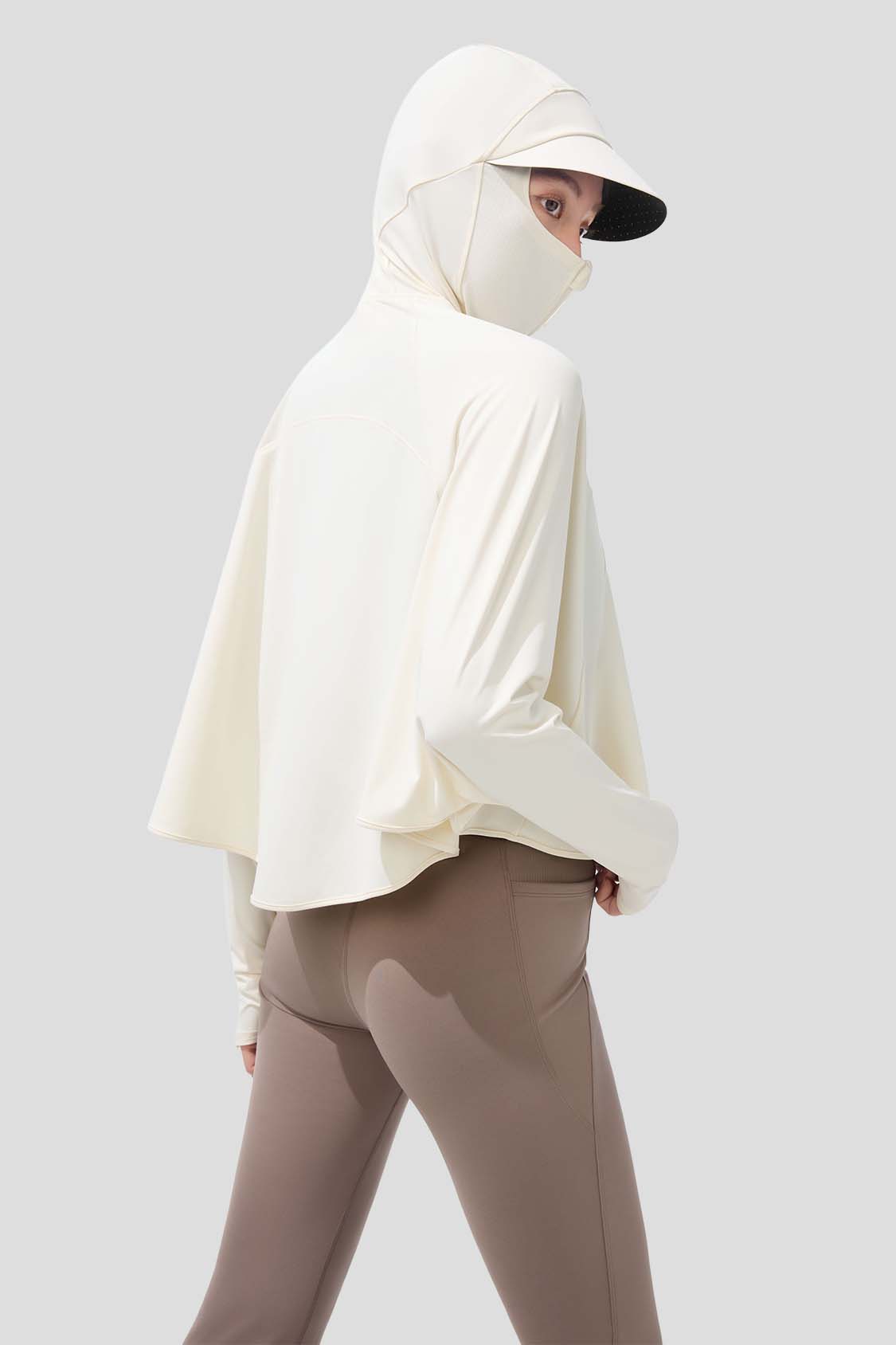 Horizon - Women's Full-Coverage Cropped Sun Hoodie UPF2000+