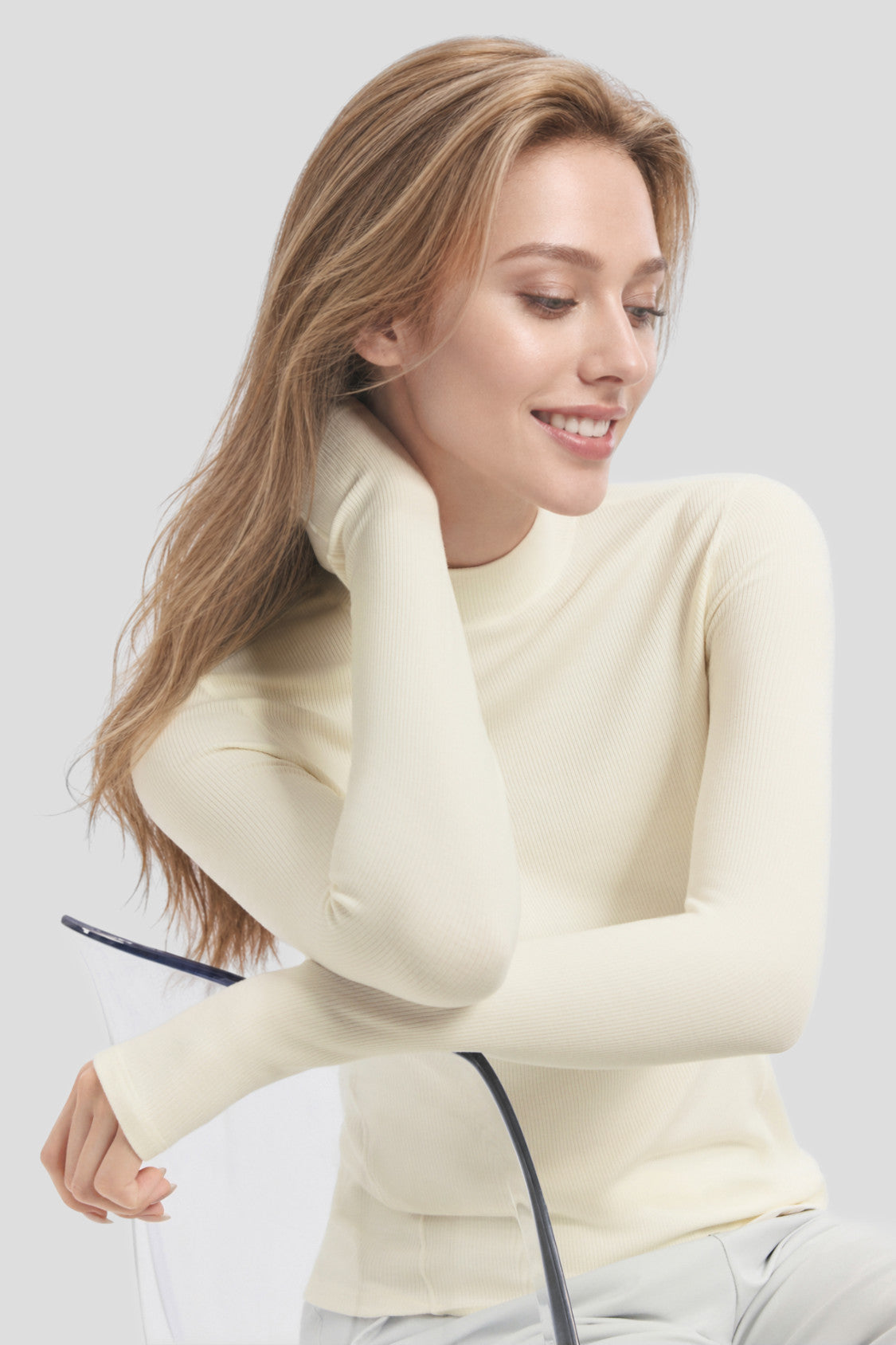Camiseta interior de cuello alto para mujer (abrigo ligero) SF026