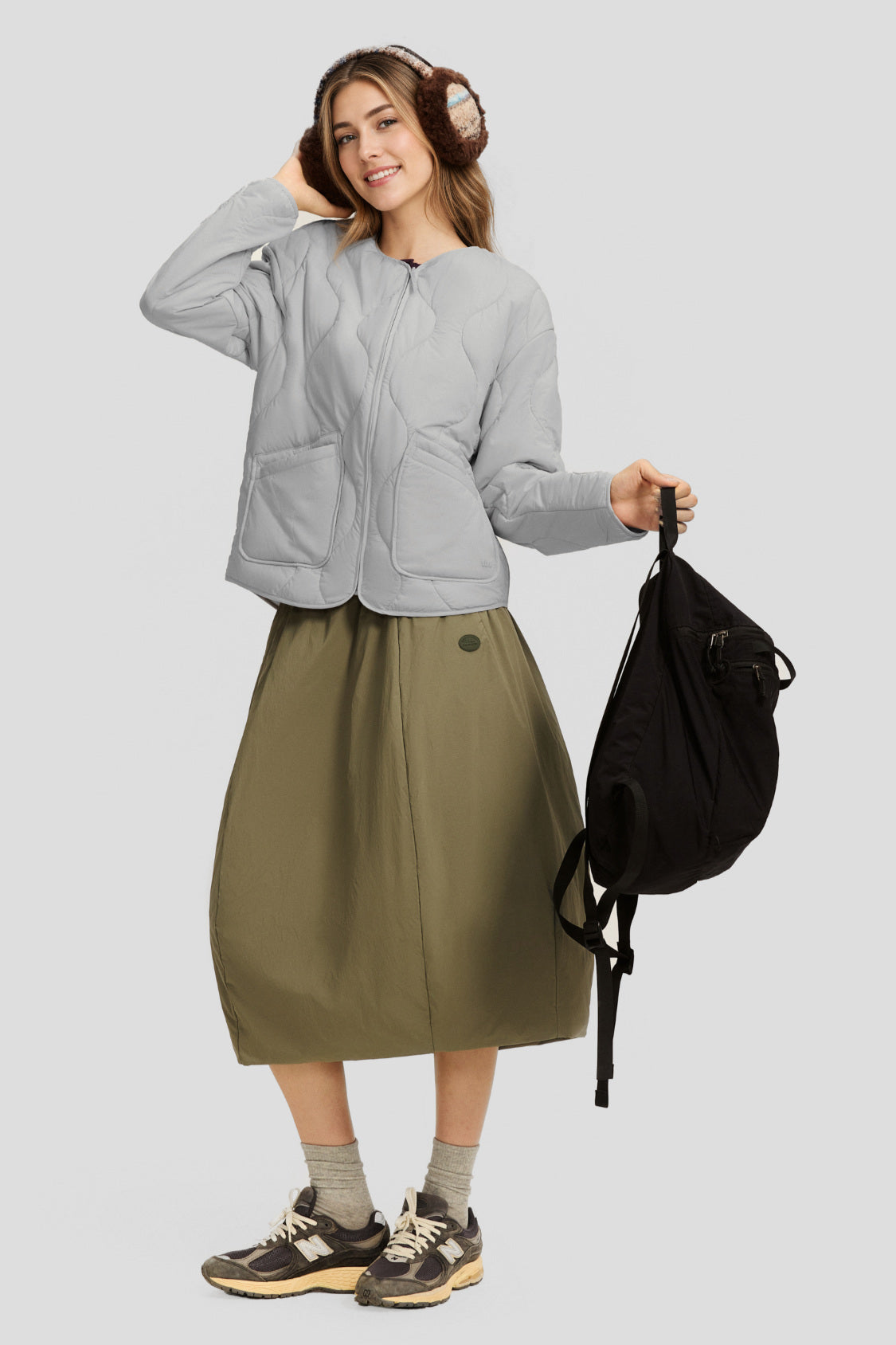 Women's Crew-Neck Insulated Jacket  (Mid Warmth) CL023