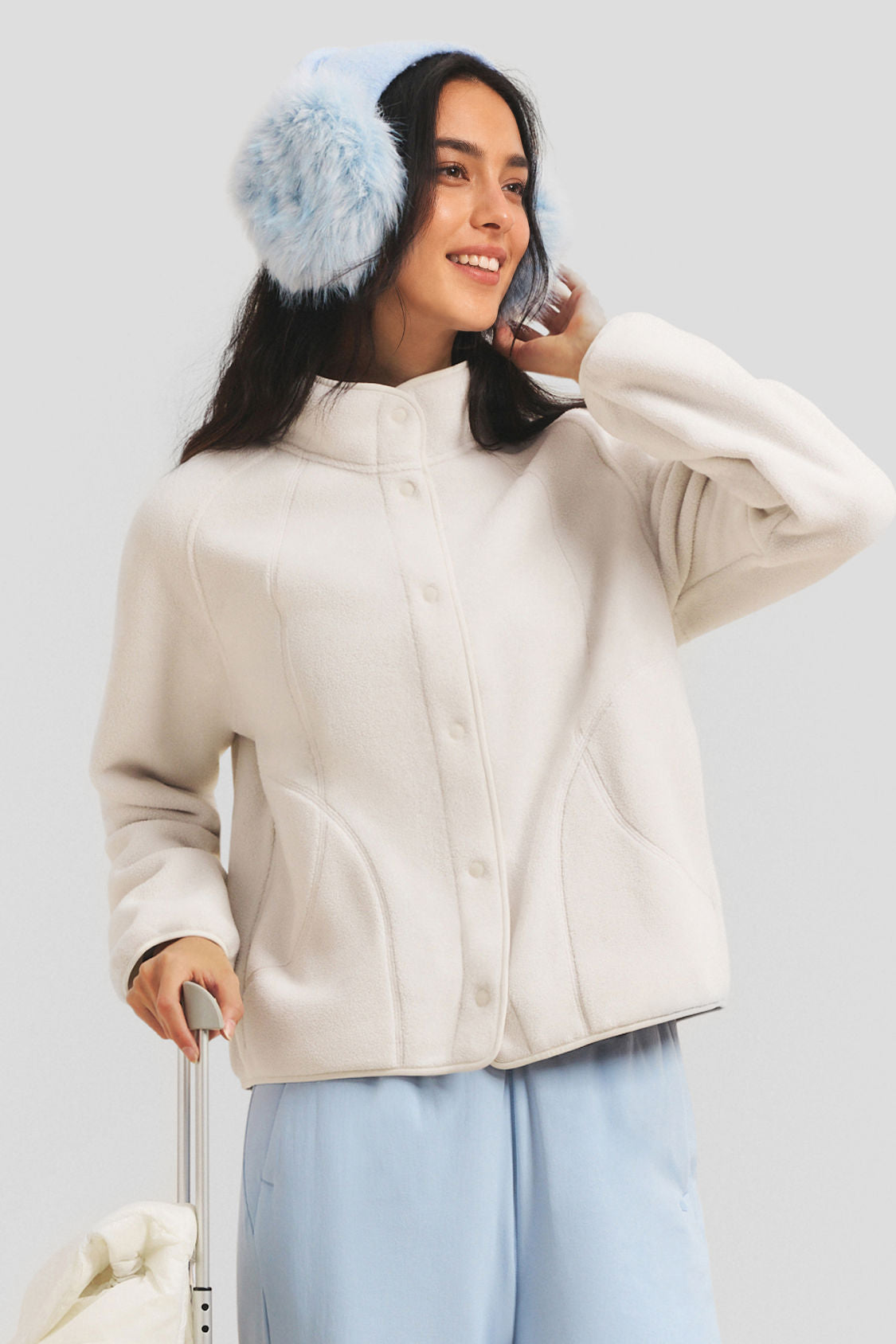 Women’s Lightweight Regular-Fit Micro Fleece Jacket (Mid Warmth) PM028