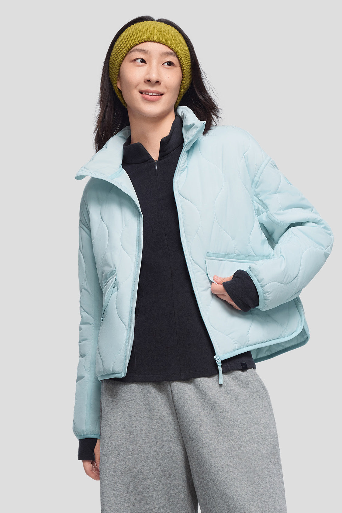 beneunder women's fleece jacket #color_sky blue